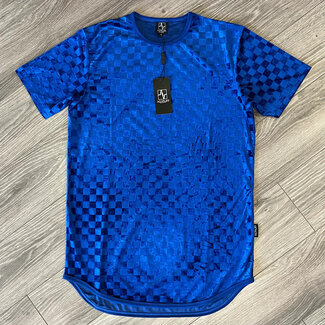 alvajo Alvajo Blue Velvet Checkmate Tee