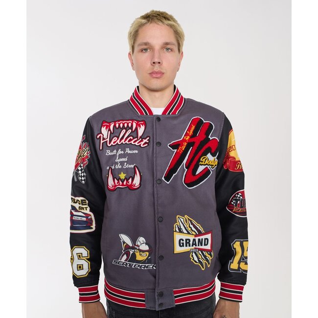 Reason NYC Reason Dodge Hellcat Varsity Jacket Grey (DG-93)