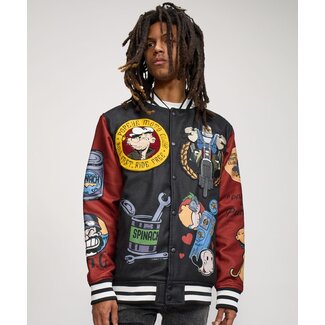 47 Brand Reason Popeye Varsity Jacket Black (POP-42)