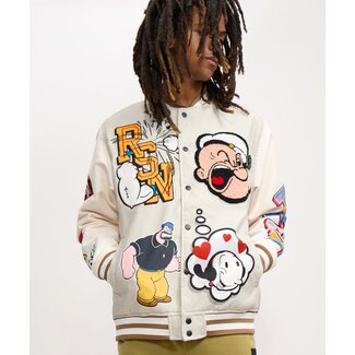 Reason NYC Reason Popeye Varsity Jacket Beige (OWG-19)