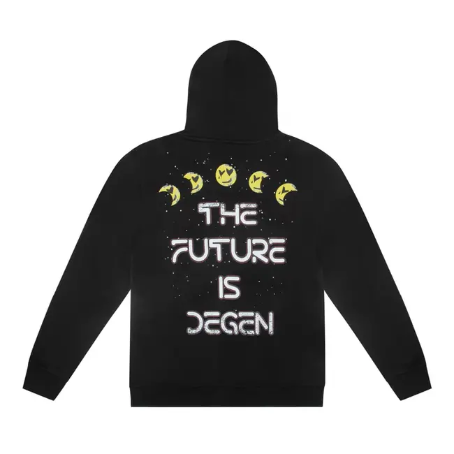 Degen Degen Future is Degen Black Hoodie