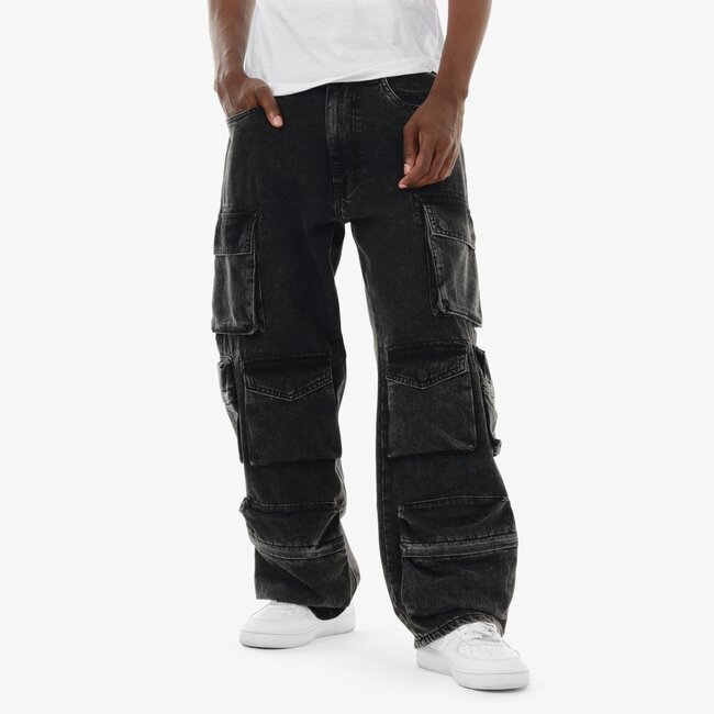 Copper Rivet Copper Rivet Baggy Cargo Jeans Black 433088