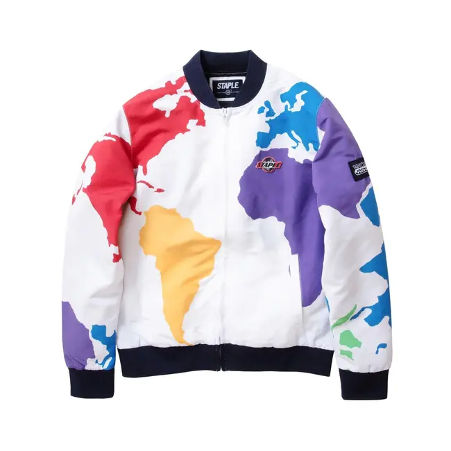 Staple Staple NYC World Sport Bomber White