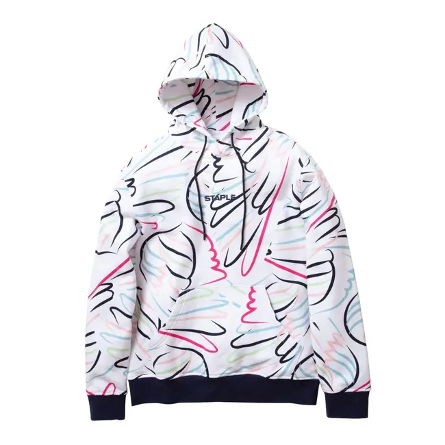 Staple Staple Sketch Hoodie White