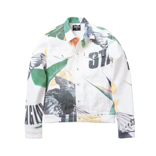 Staple Staple Paradise Denim Jacket White