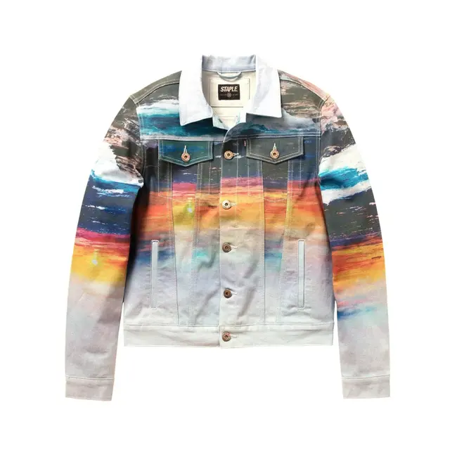 Staple Staple Sunset Denim Jacket White