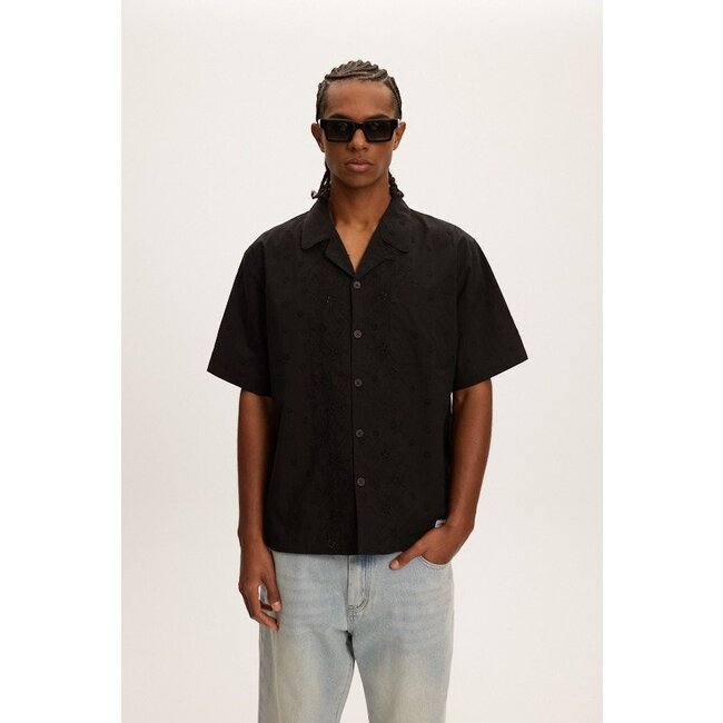 Kuwalla Kuwalla Embroidery Yacht Shirt Black(KUL-0125-FEY116)