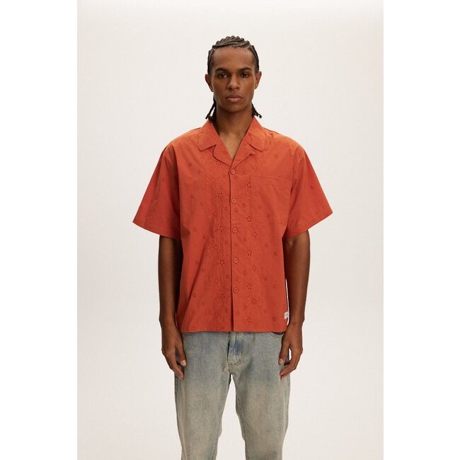 Kuwalla Kuwalla Embroidery Yacht Shirt Rust (KUL-0125-FEY116)