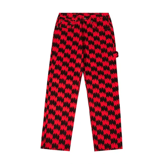 The Hundreds The Hundreds Houndstooth Denim Red