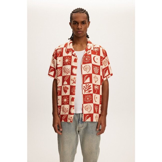 Kuwalla Kuwalla Beach Shirt Rust (KUL-0125-SS008B)