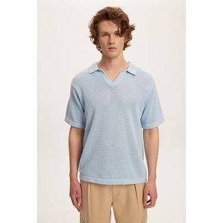 Kuwalla Kuwalla Knitted Beach Polo Sky Blue (UKUL-0125-KBP702)