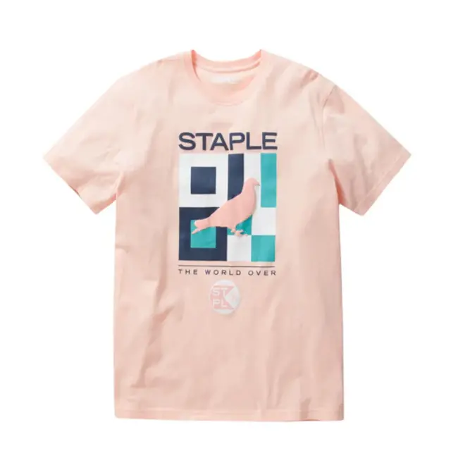 Staple Staple NYC Castle Hill T Shirt Pink