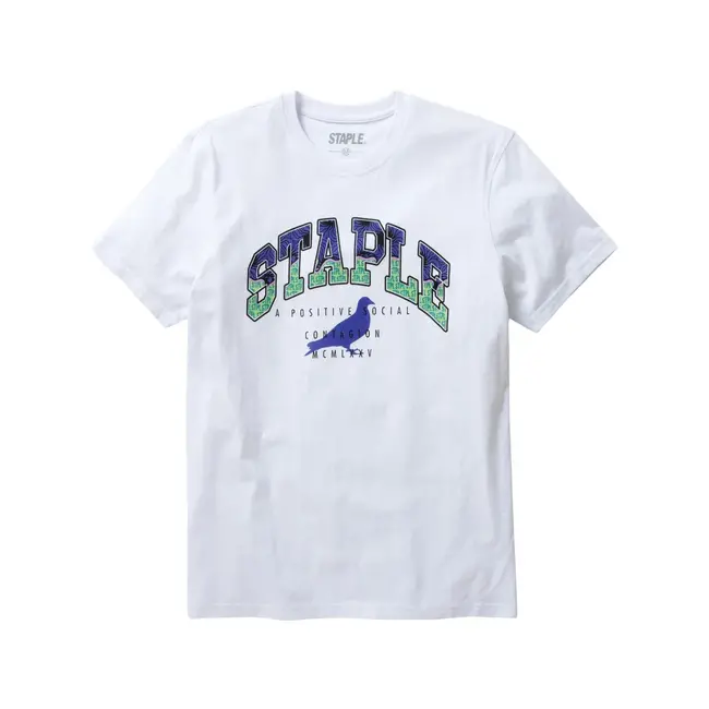 Staple Staple NYC Logo Print T Shirt PRP/Mint