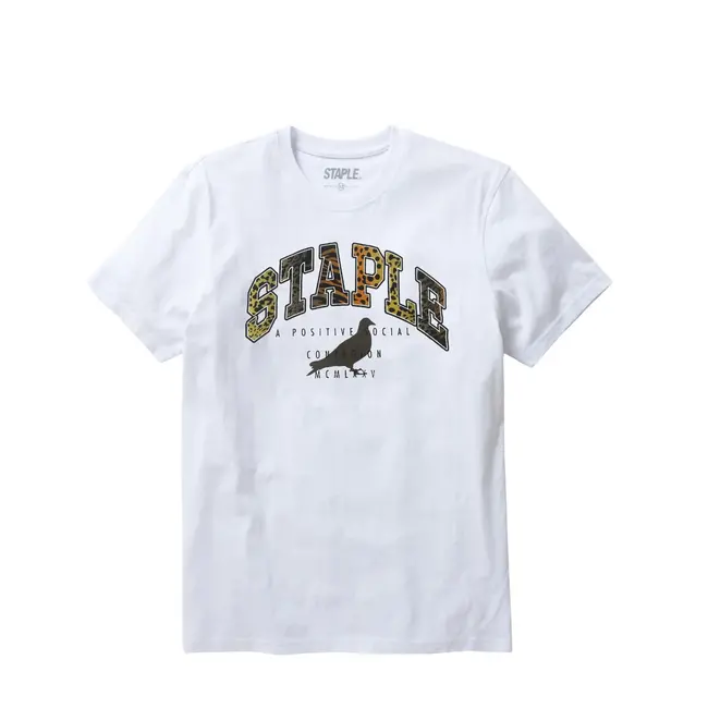 Staple Staple NYC Logo Print Cheetah T Shirt