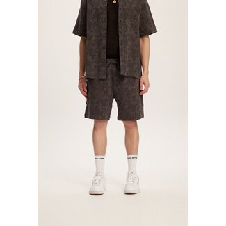 Kuwalla Kuwalla Jacquared Linen Short Charcoal (KUL-0125-LISH013J)