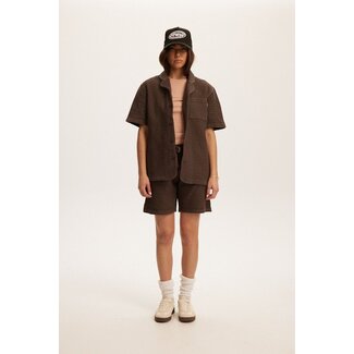 Kuwalla Kuwalla Heavy Waffle Shorts Charcoal (UKUL-0125-DBS114)