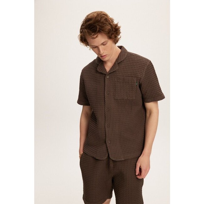 Kuwalla Kuwalla Heavy Waffle Shirt Charcoal (UKUL-0125-HWS115)