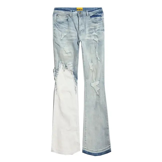 GFTD GFTD LA Stacked Flair Jeans LT Wash Scatter
