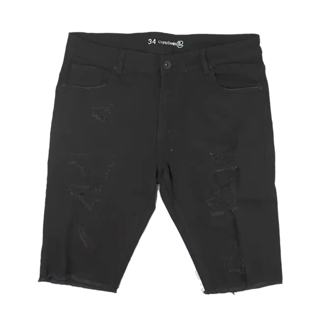 Cryspdenim Cryspdenim Cut Off Short Black
