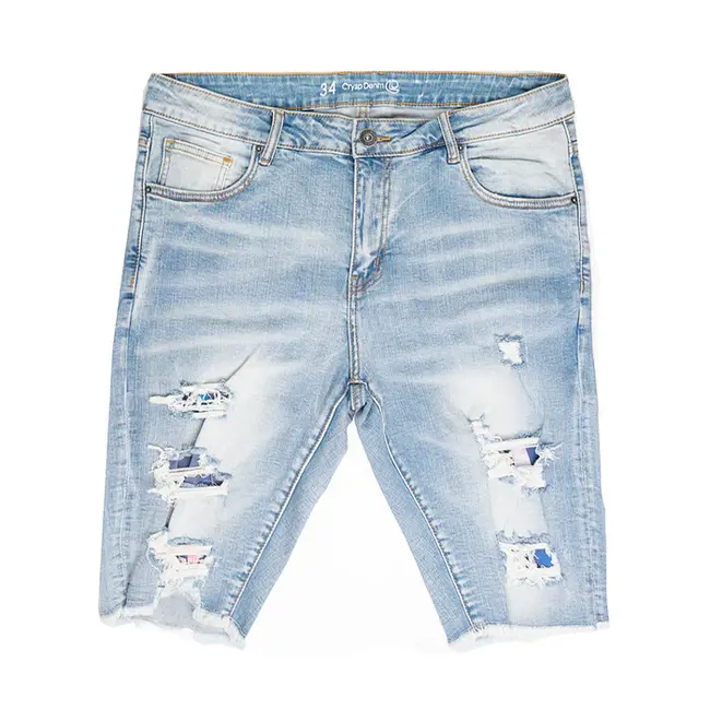 Cryspdenim Cryspdenim Cut Off Short Blue