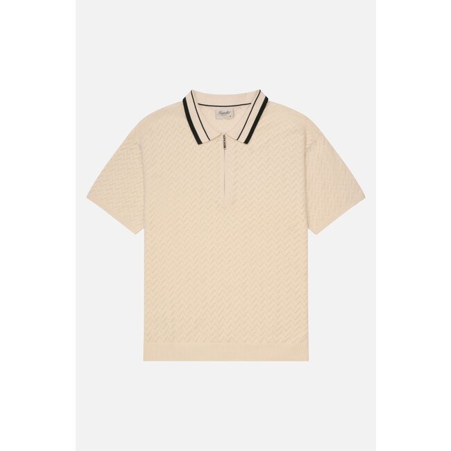 Kuwalla Kuwalla Knit Zip Polo Cream (UKUL-0125-KZP712)