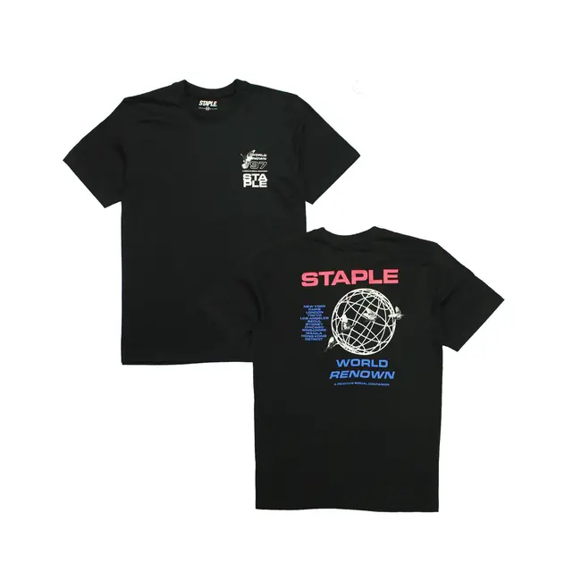 Staple Staple NYC Staple City World Tee Black