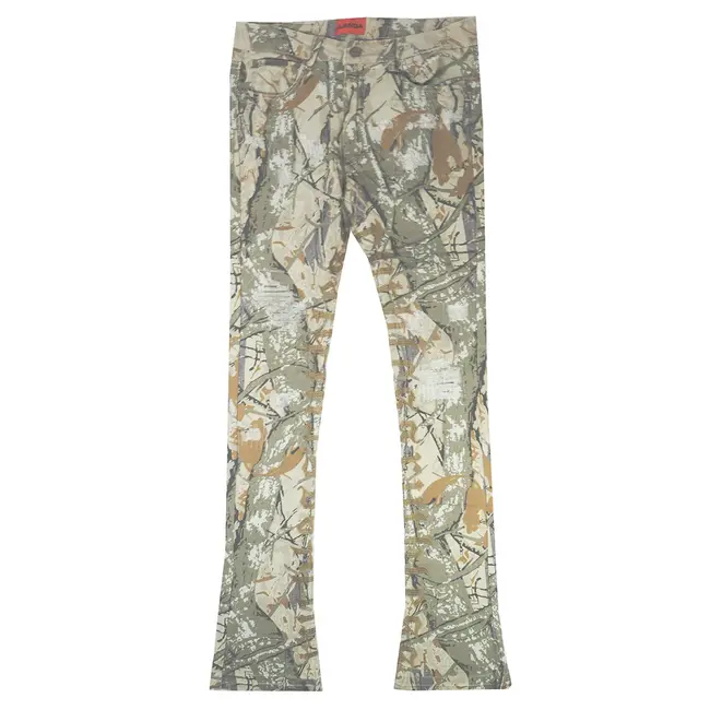 Ajenda Ajenda Stacked Jeans Grey Tree AJD3015