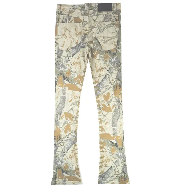 Ajenda Ajenda Stacked Jeans Grey Tree AJD3015