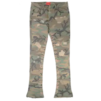 Ajenda Ajenda Stacked Jeans Camo AJD3015