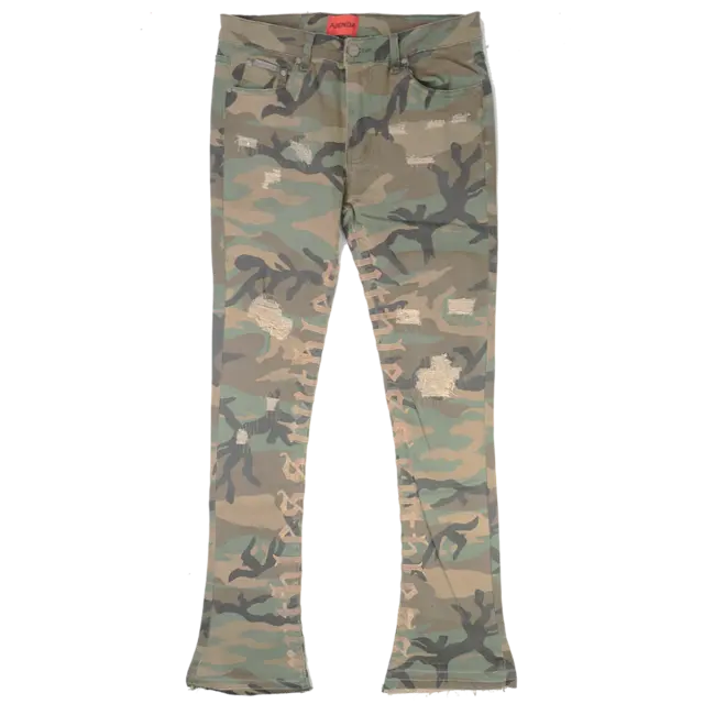 Ajenda Ajenda Stacked Jeans Camo AJD3015