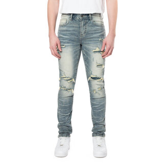 Smoke Rise Smoke Rise Rip Repaired Jeans Chester Blue (JP23532)