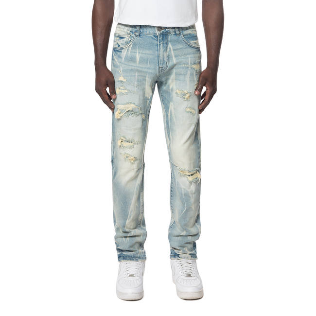 Smoke Rise Smoke Rise Vrt Lightning Effect Jeans Seymour Blue (JP24503)