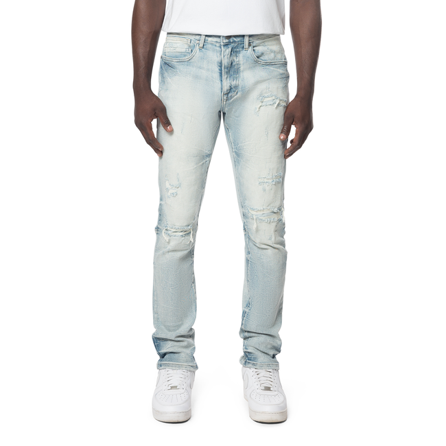 Smoke Rise Smoke Rise Wave Effect Jeans Pier Bl(JP24108)