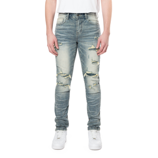 Smoke Rise Smoke Rise Side Lightening Effect Jeans Zinc Blue (JP24506)