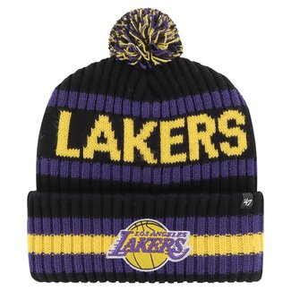 47 Brand '47 Brand LA Lakers Cuff Pom Knit Hat Black/Purple