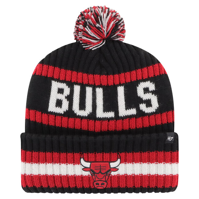 47 Brand '47 Brand Chicago Bulls Cuff Pom Knit Hat Red/Black