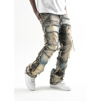 Taker Taker Jeans Cut/Sew & Frayed Edge Vintage (T4106)