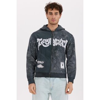 Tenaciti Tenaciti Zip Up Hoodie Washed Black (T25-2004)
