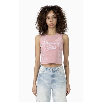 Smoke Rise Smoke Rise Fitted Cropped Tank Top VNT Rose