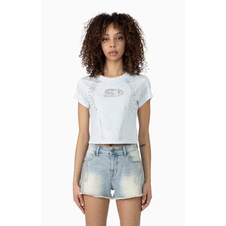 Smoke Rise Smoke Rise Cut Line T-shirt Balland Blue