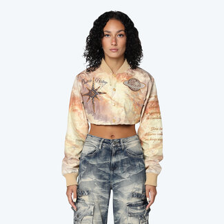 Smoke Rise Smoke Rise Cropped Galaxy Light Jacket Cosmic Latte