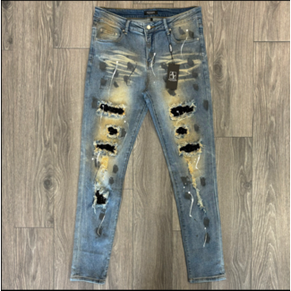alvajo Alvajo Distressed Canvas Denim