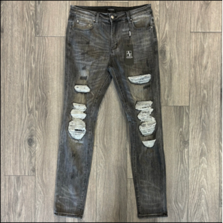 alvajo Alvajo Distressed Gunmetal Denim