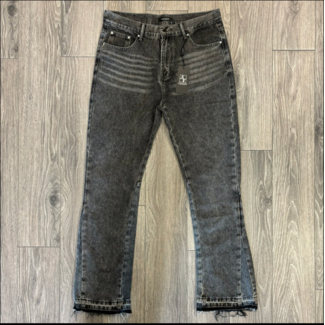 alvajo Alvajo Grey Wash Flare Denim