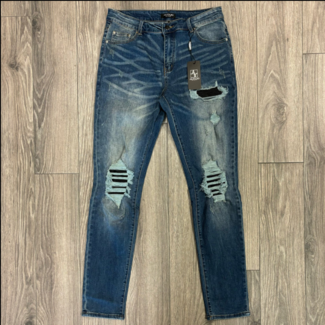 alvajo Alvajo Distressed Indigo Denim
