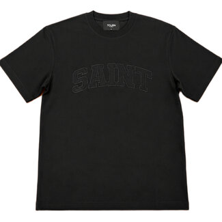 Tourn Tourn Saint Collegiate Embroidery Tee Triple Black (SA-031)