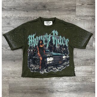 BKYS BKYS "Money Race" Crop Tee Olive(T1515)