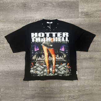 BKYS BKYS "Hotter Than Hell" Crop Tee Black (T1483)