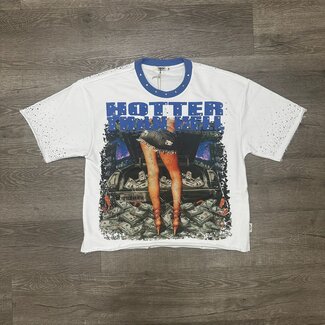 BKYS BKYS "Hotter Than Hell" Crop Tee White (T1483)