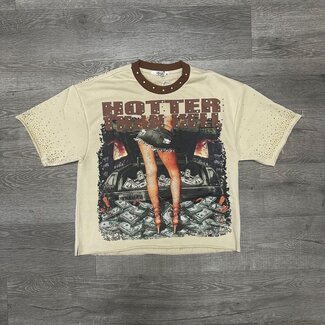 BKYS BKYS "Hotter Than Hell" Crop Tee Beige (T1483)